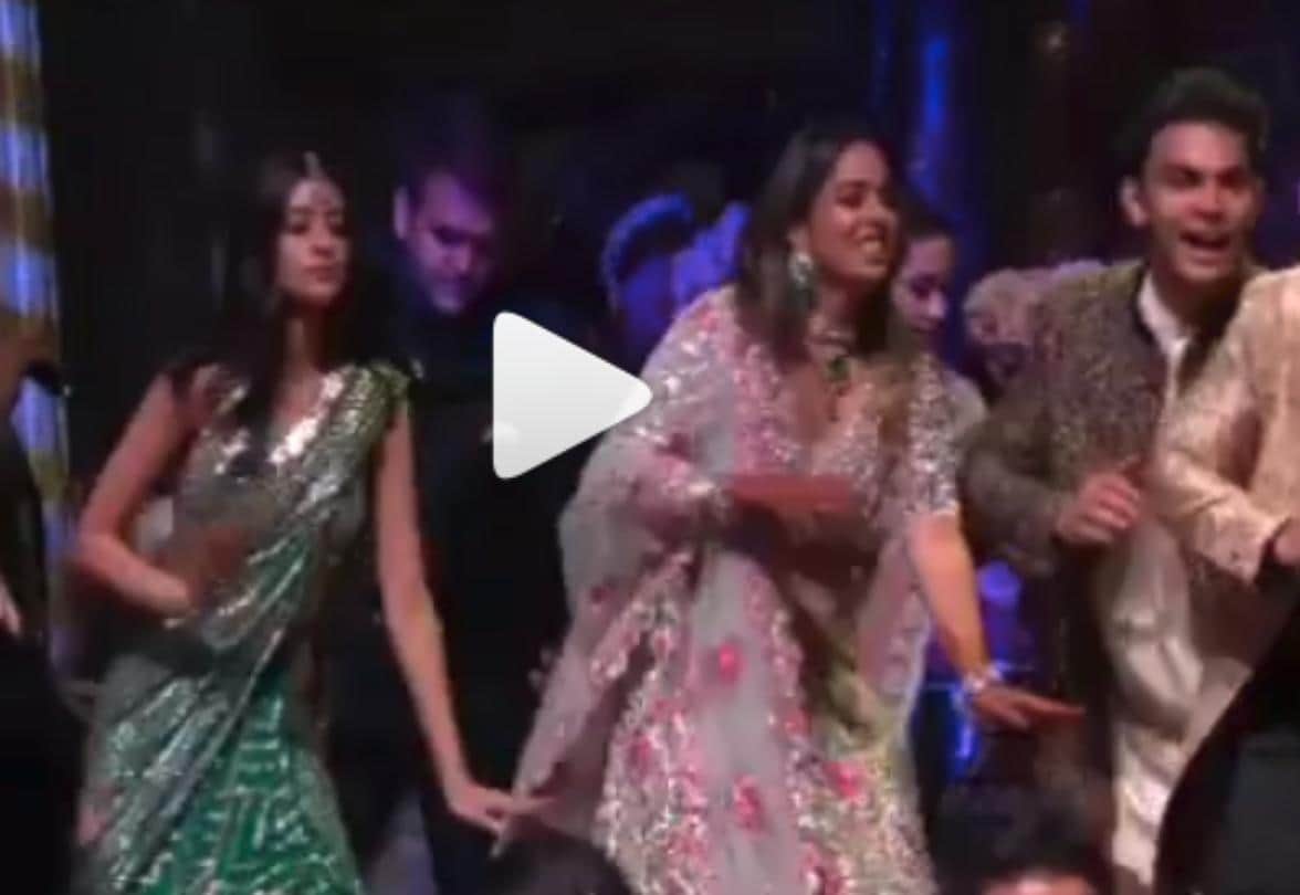 navya naveli dance at akash ambani engagement party video viral