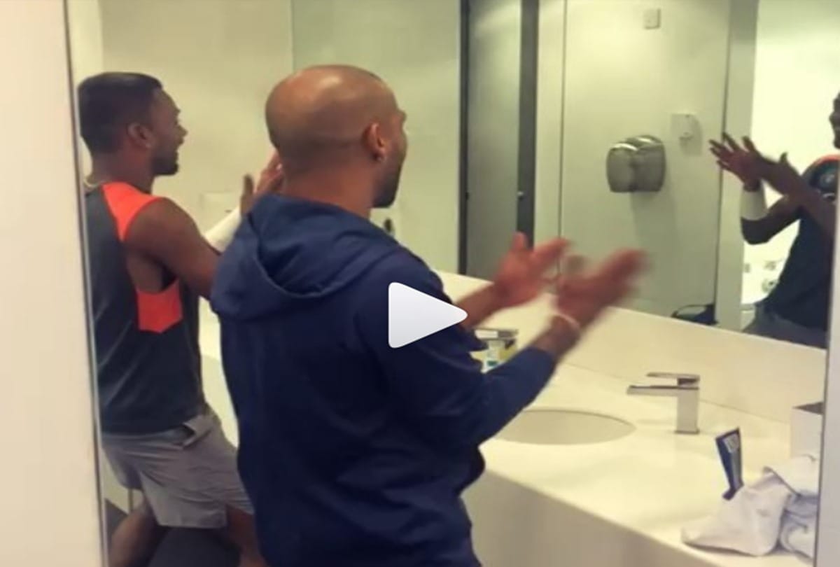 Pandya and Shikhar dhawan dance in the washroom, video goes viral ahead of England series