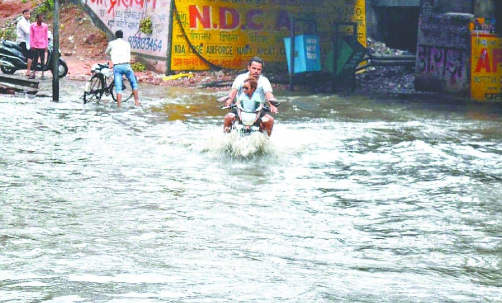 water logging in Mathura, Vrindavan after heavy rain