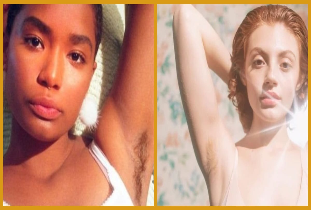 Never been a womens shaving add showing actual body hair in the past hundred years