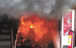 Fire in the godown, caterers of millions of items