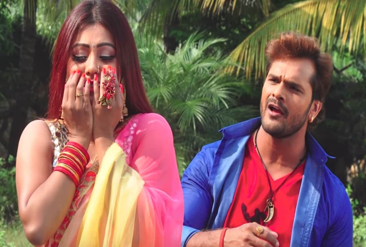 Bhojpuri star Khesari Lal Yadav and Preity Biswas song ankhiya ladal jabse has been viral