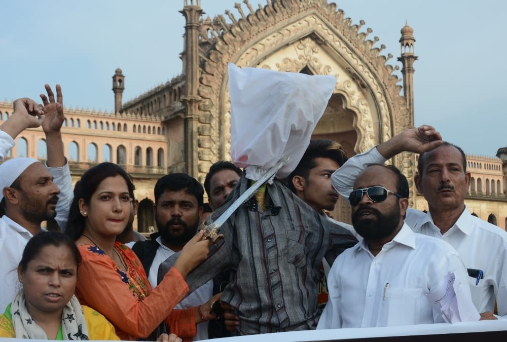 muslim oragnaisation protest against mandsaur rape case.