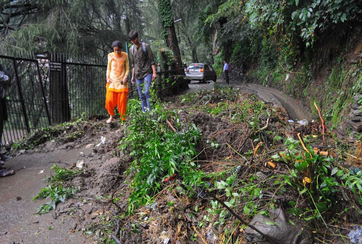 large scale loss due to heavy rainfall in shimla city of himachal 