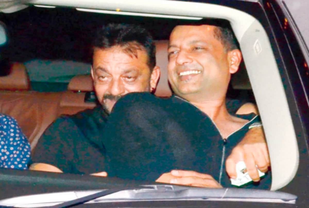 Sanju film Sanjay Dutt and his best friend Paresh Gehlani spotted at the Mumbai airport 