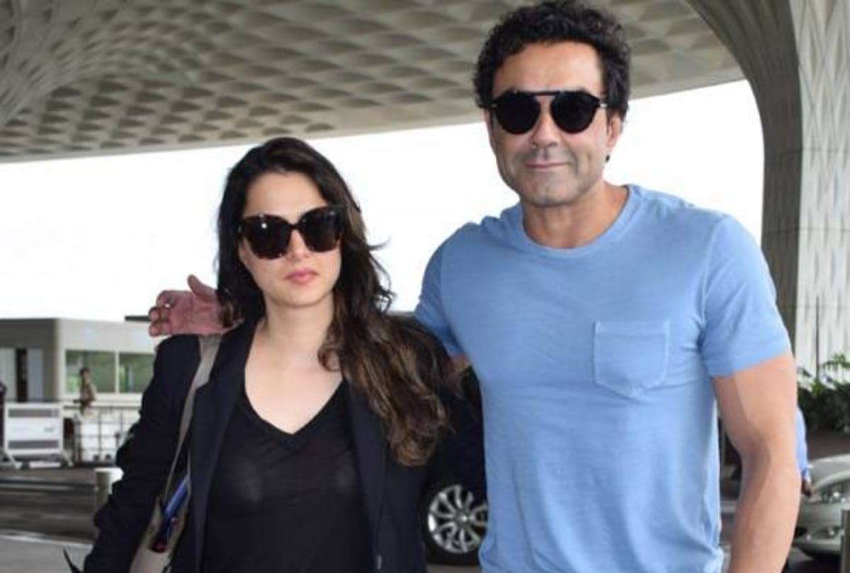 race 3 bobby deol spotted with son and wife at mumbai airport