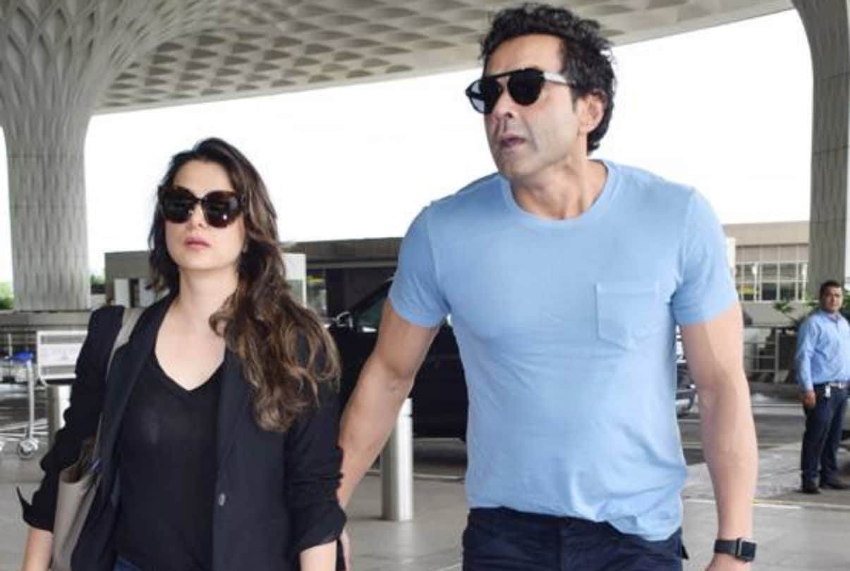 race 3 bobby deol spotted with son and wife at mumbai airport