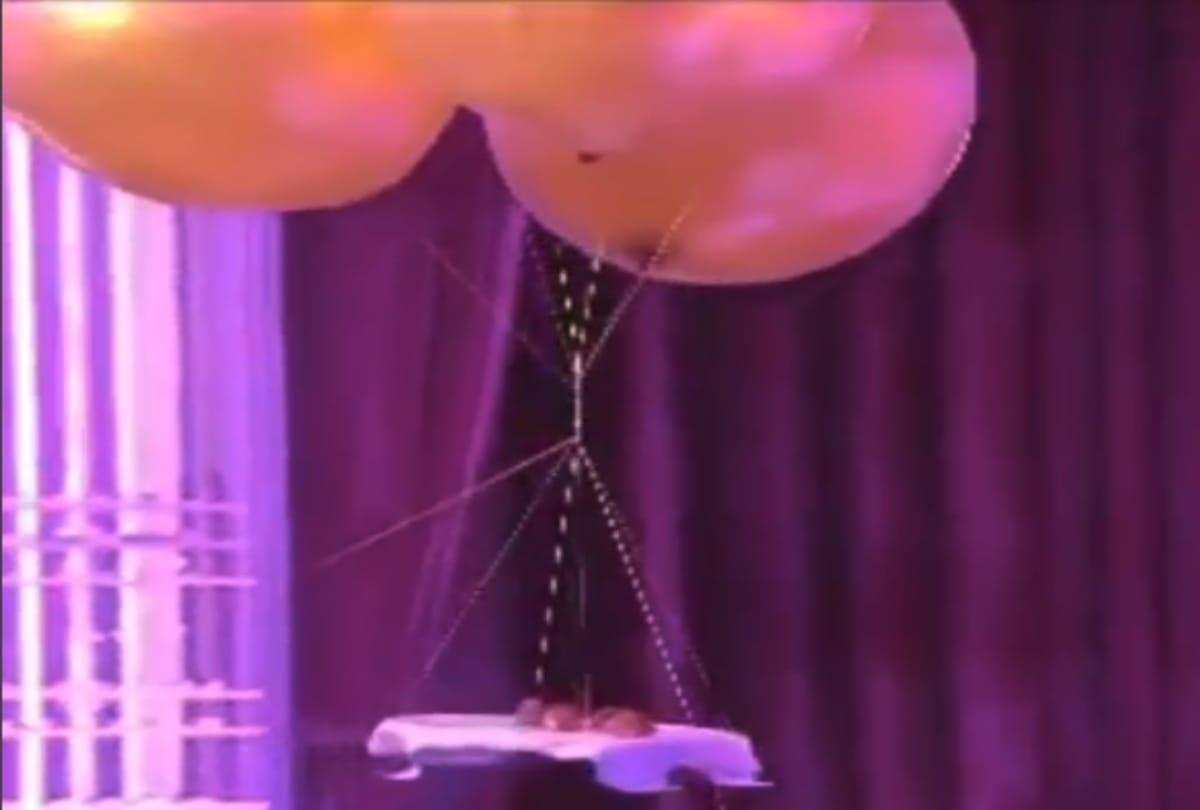 Akash Ambani And Shloka Mehta Engagement Drones Used To Serve Food