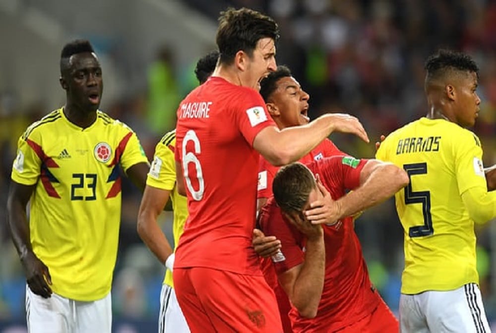england won against Colombia in fifa world cup 2018 and loss against team india