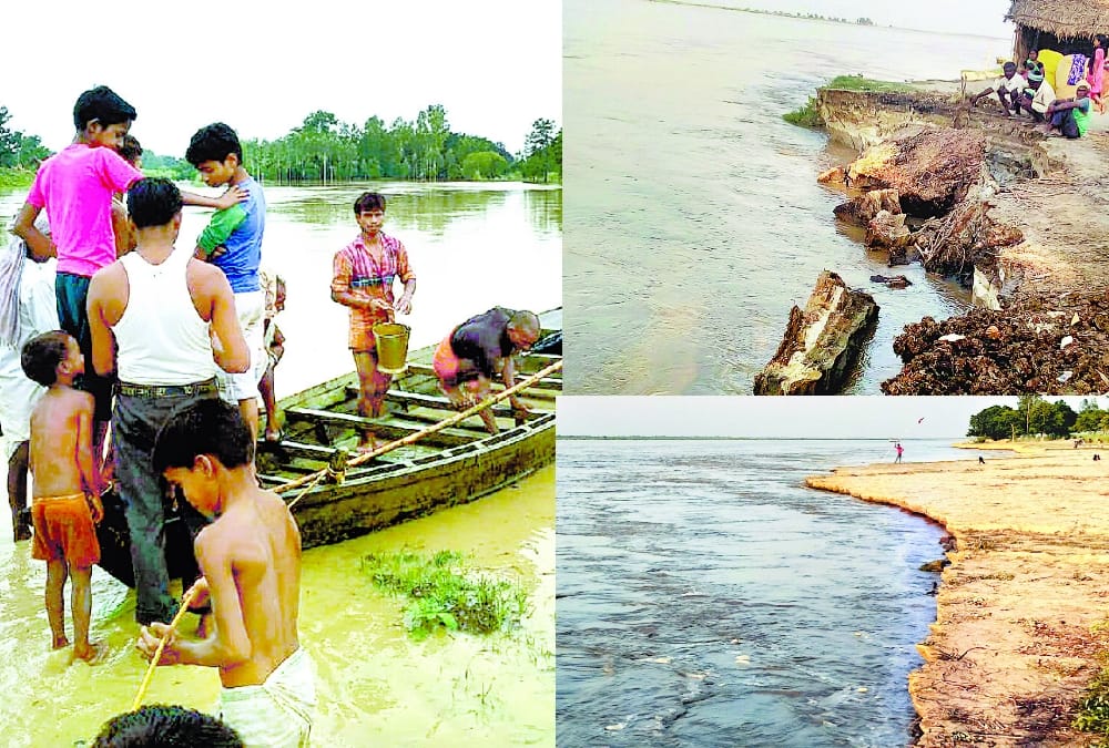 water level raises in ghaghra and sarayu river creates panic   for people in awadh.