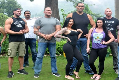 the great khali wrestling show live at mandi himachal