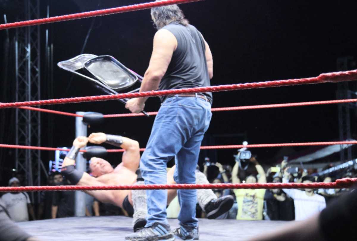 the great khali wrestling show live at mandi himachal