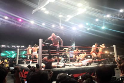 the great khali wrestling show live at mandi himachal