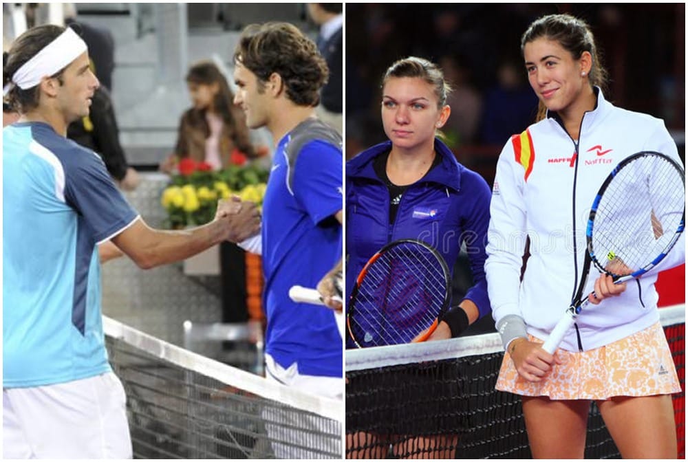 feliciano lopez break roger federer record and muguruza, halep cross first step