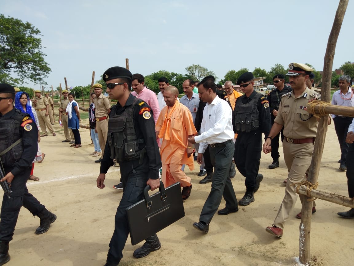 CM yogi arrived ghazipur before varanasi and mirzapur