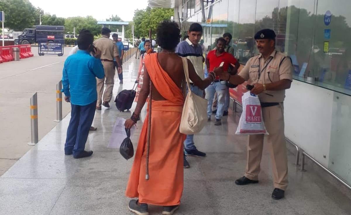 Sadhu reached airport with marijuana banned for air journey