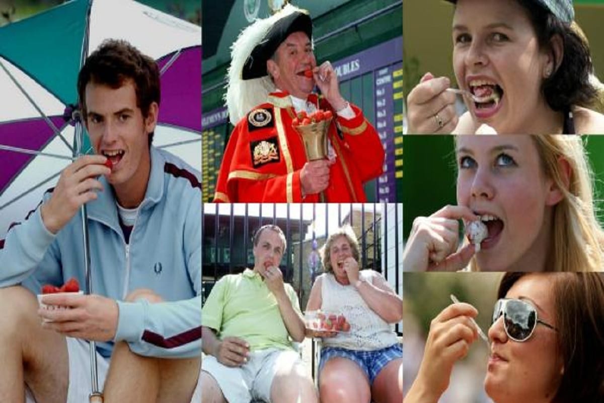 Wimbledon British tradition of eating strawberry and cream