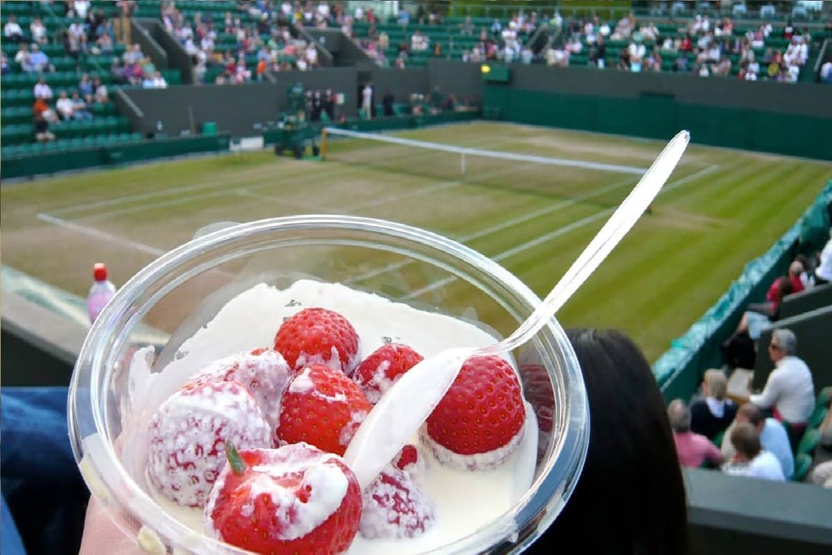 Wimbledon British tradition of eating strawberry and cream