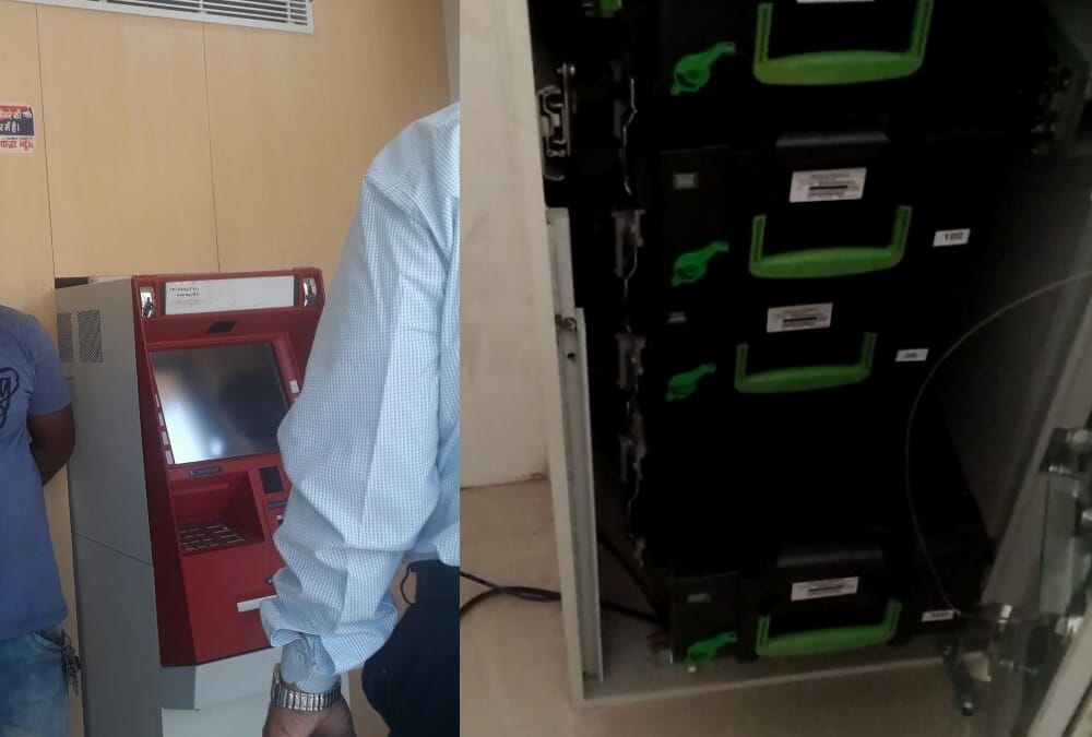  atm booth loot in ashiyana in lucknow.