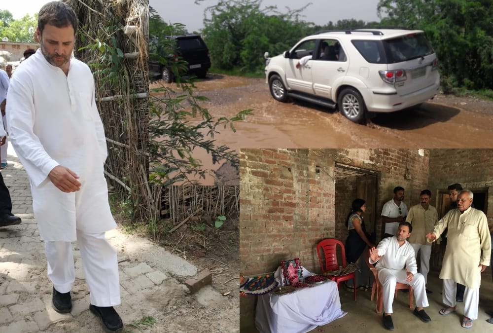 second day of rahul gandhi's amethi visit.