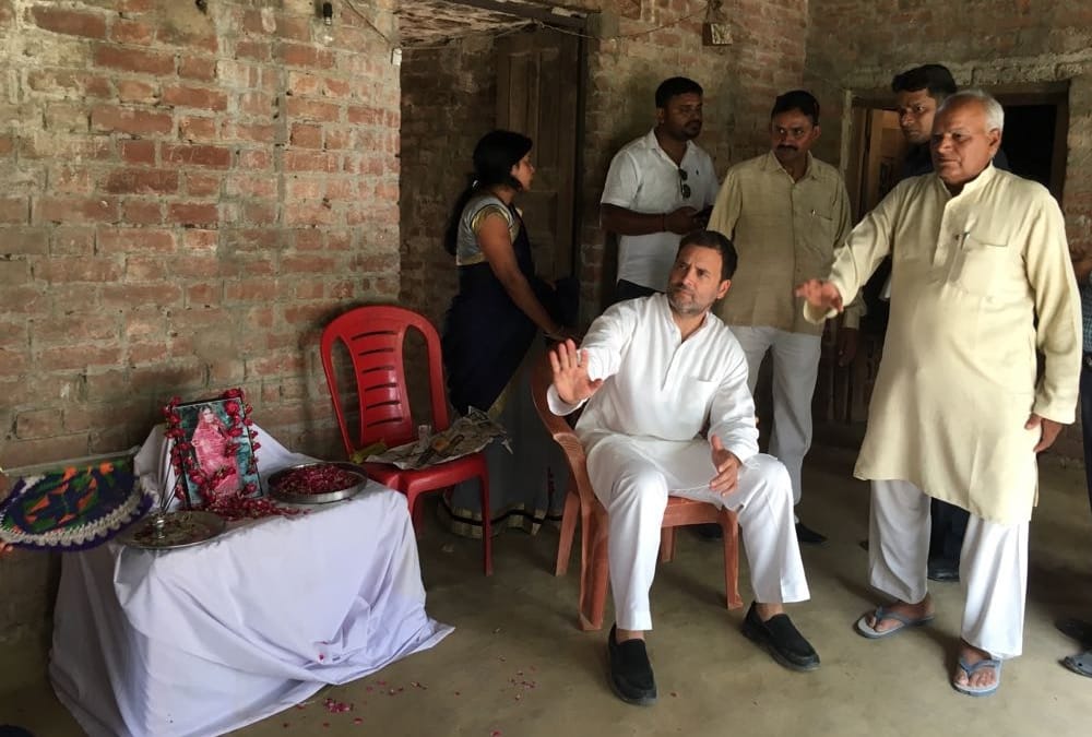 second day of rahul gandhi's amethi visit.