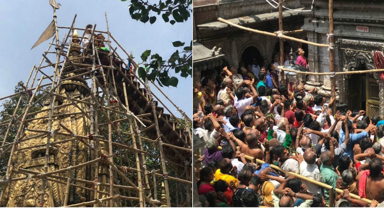 kashi vishwanath temple kumbhabhishek complete very first time in history