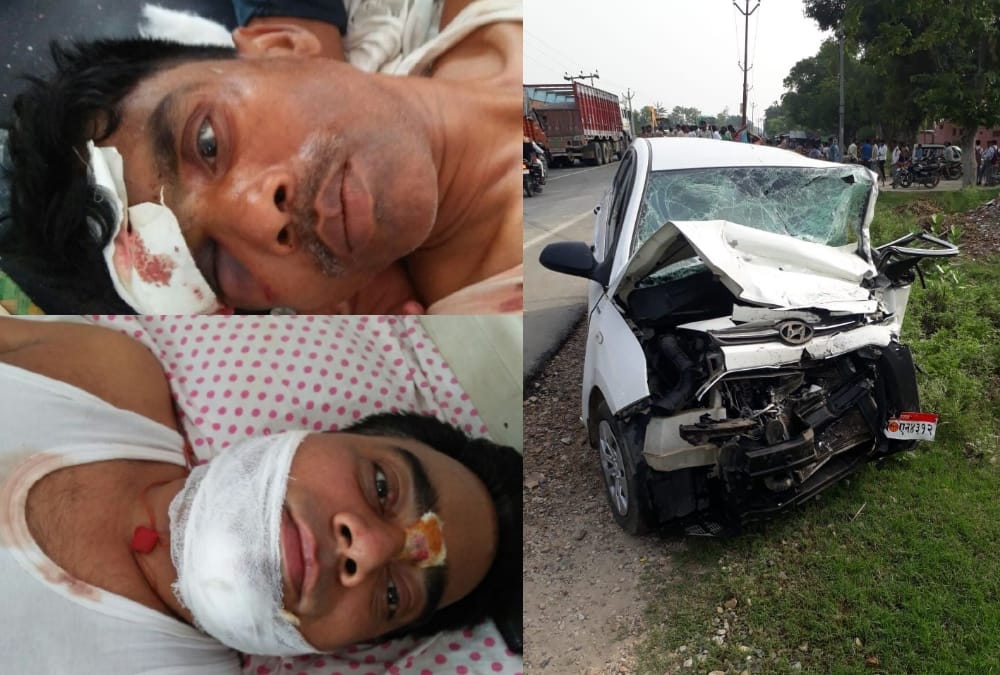 three kiiled in an accident in bahraich.