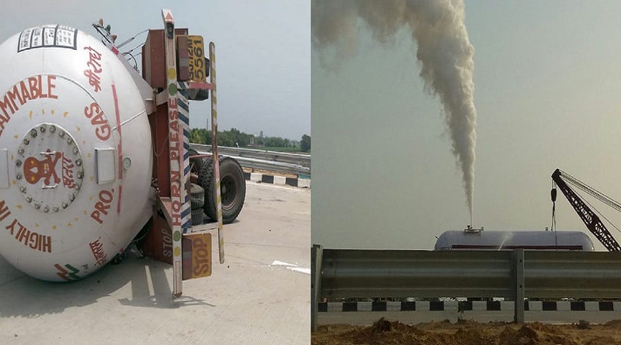 gas canter on Eastern Peripheral Express Way, traffic remained suspended for 12 hours