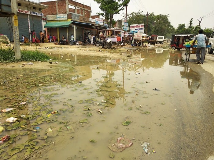 water loging at hospital gate