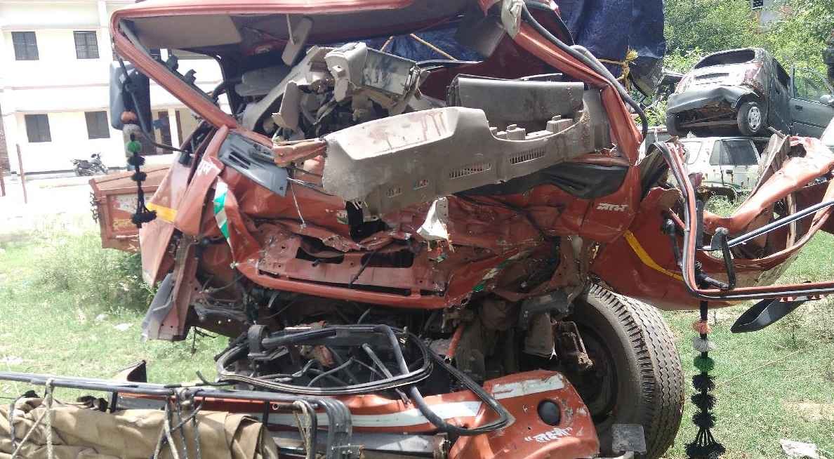 DCM collided with a standing truck, killing three people
