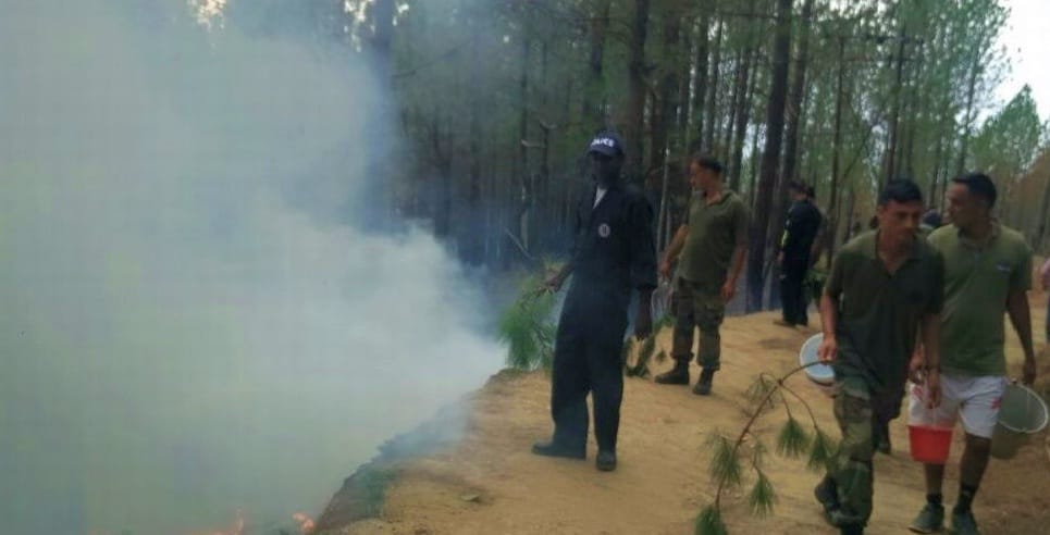 Dogra Regiment had a fire near Ghanghari