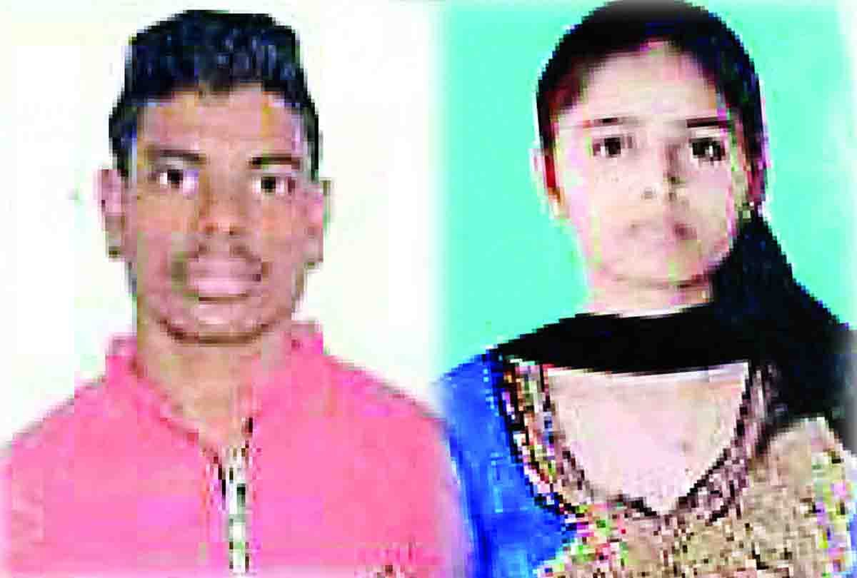 Lover couple suicide jumping off train