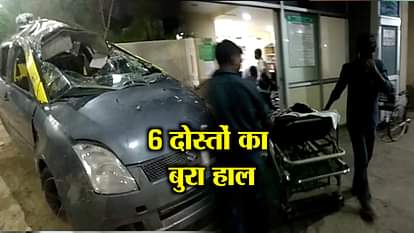one died and five injured in Road accident on elevated road Ghaziabad 
