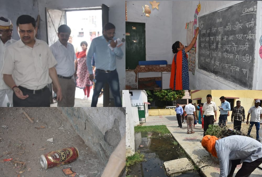 cleanliness drive in schools in lucknow district.
