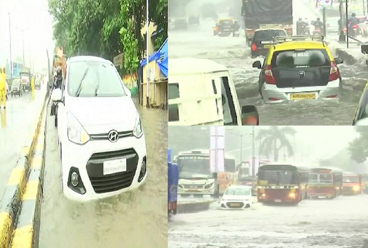 Streets water logged as heavy rain continues to lash the city of Mumbai