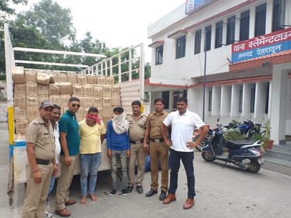 police is in shock to check onion truck