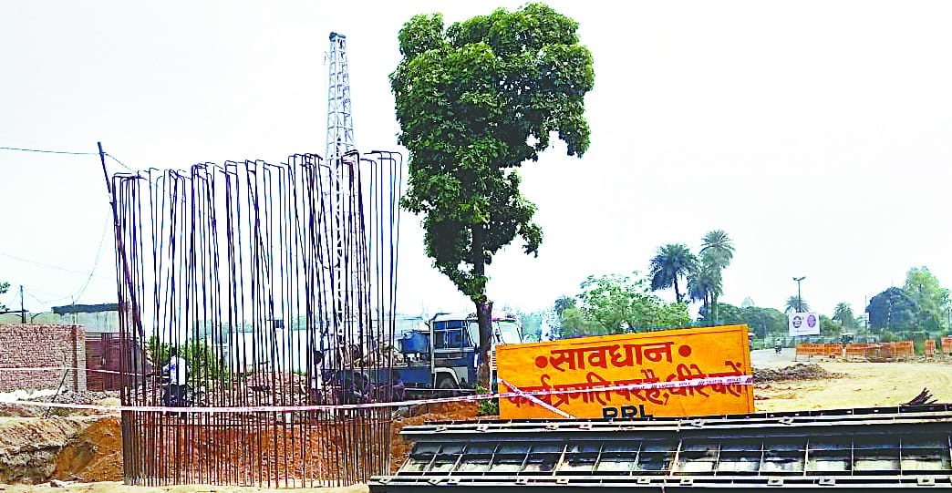 Railway over bridge construction delayed