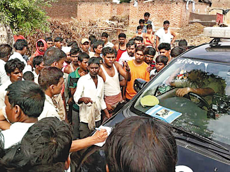 People hurting after wounding the goat offered to Goddess