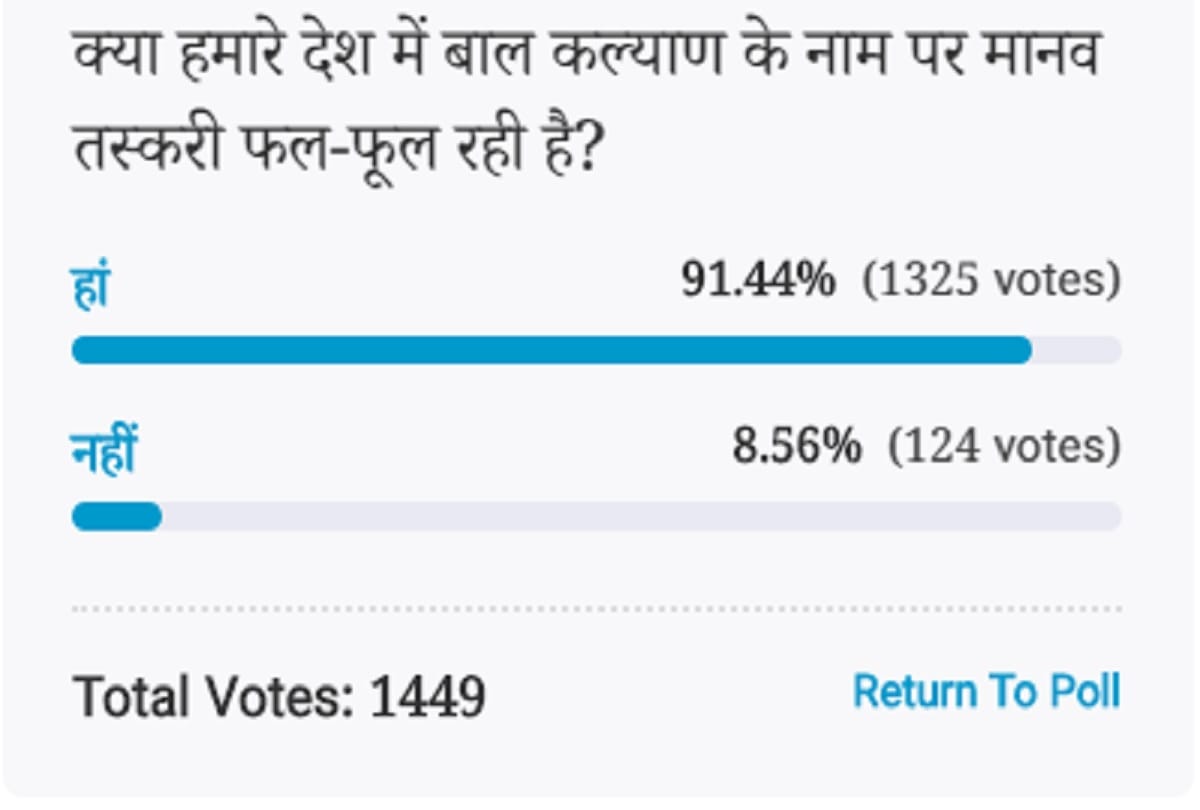 Amarujala Poll: Human trafficking is flourishing in the name of child welfare