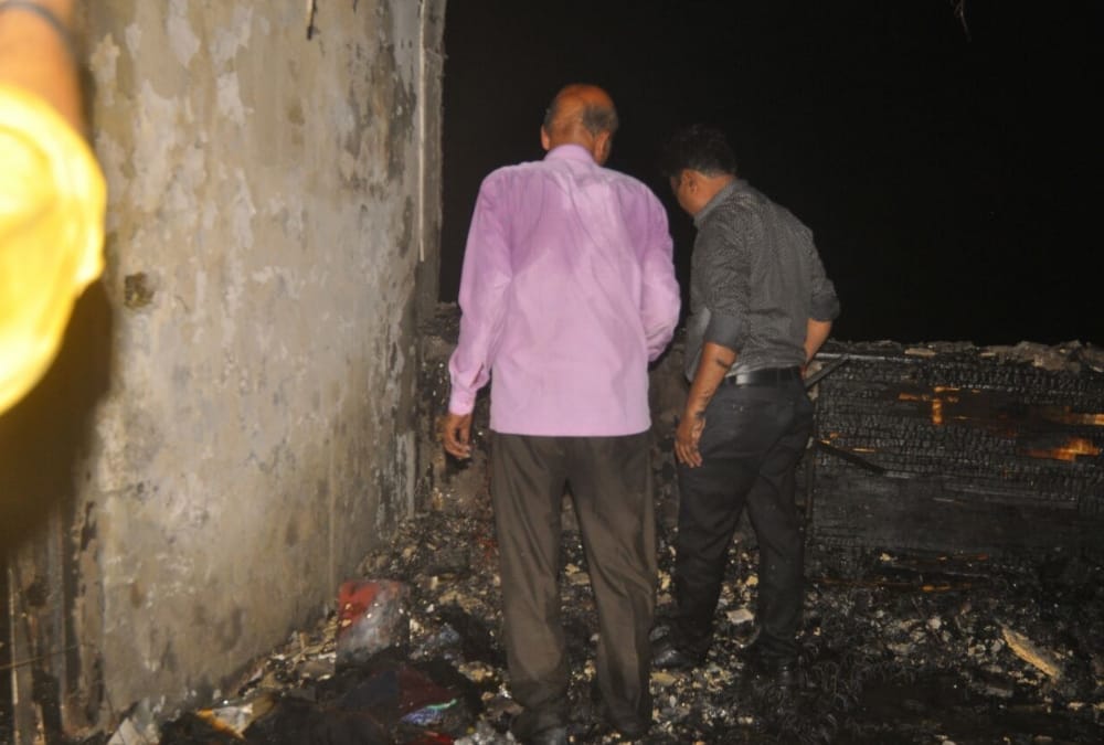 fire in a resort of anandi water park in lucknow.