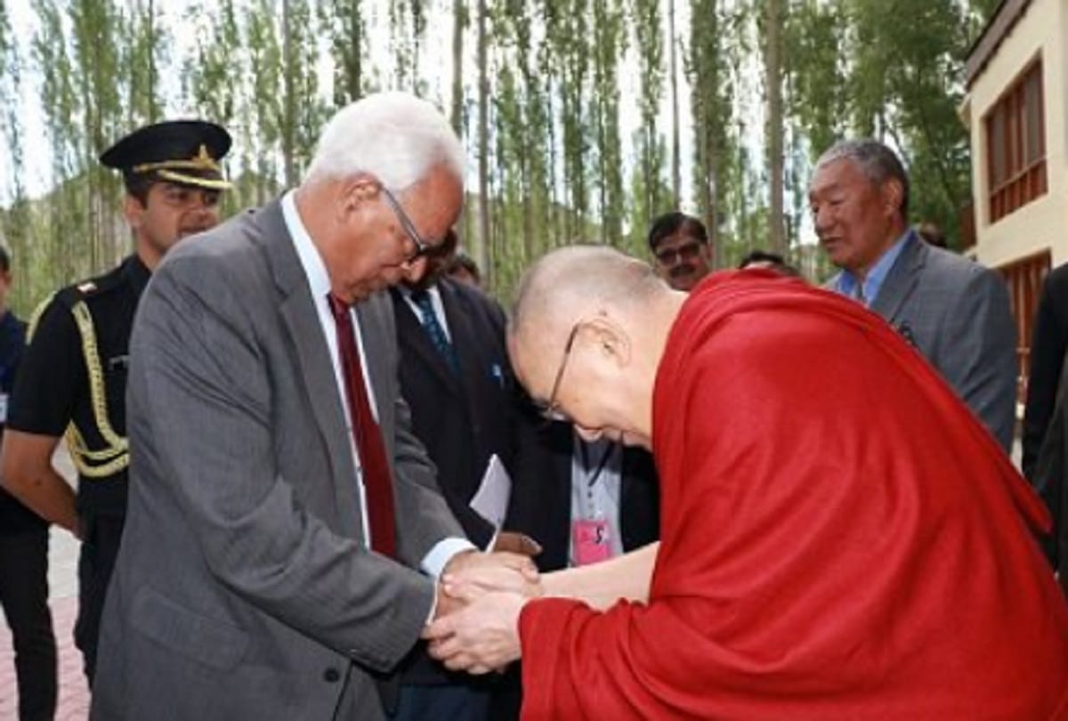 Jammu & Kashmir governor meets Dalai Lama talks on world peace and development 