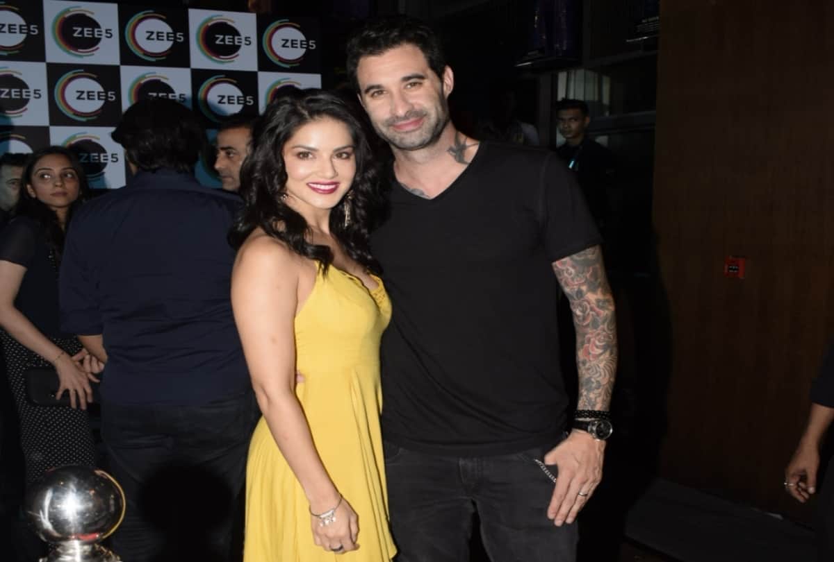 Sunny Leone promoting her web film Karenjit Kaur the untold story of Sunny Leone