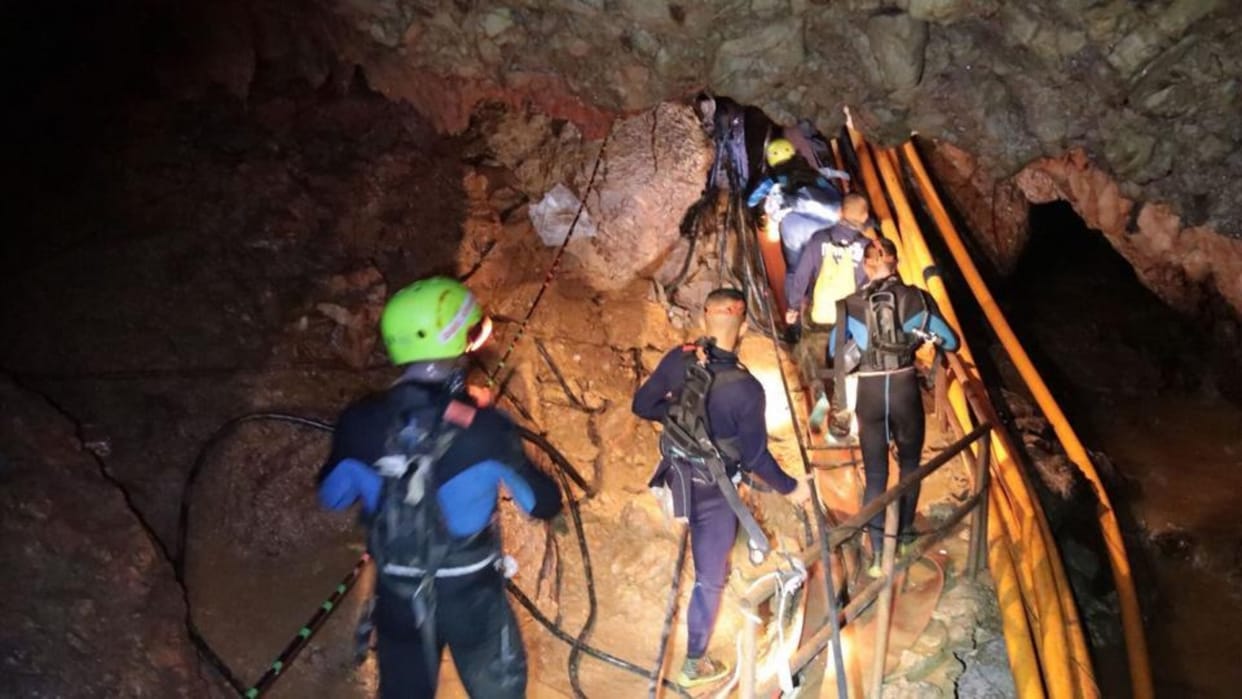 Ninth person rescued from the Thai cave in Thailand