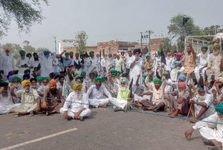 Farmers protest rally of PM Modi in muktsar