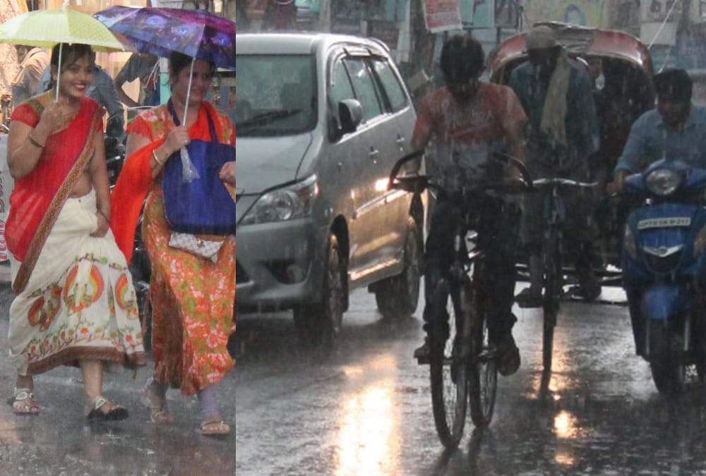rain in some areas in lucknow.