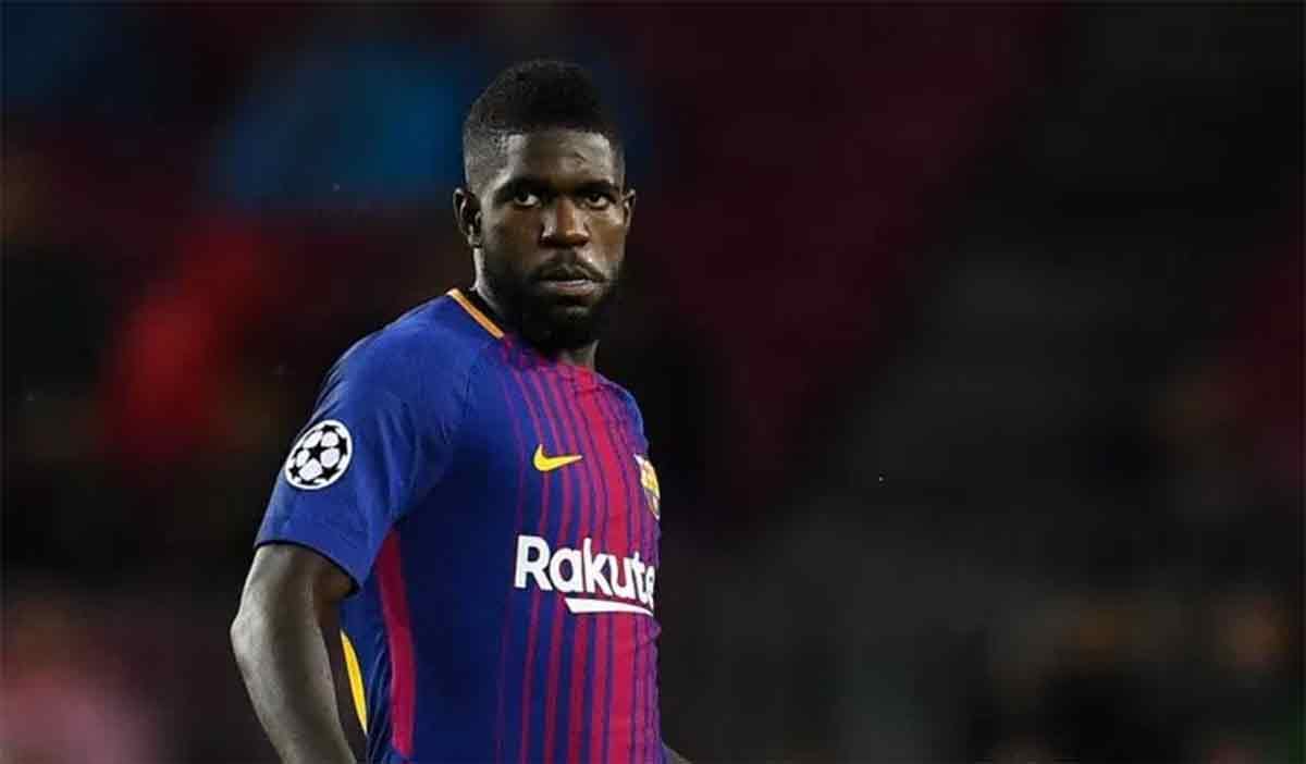 samuel umtiti hits a goal against belgium in fifa world cup 2018
