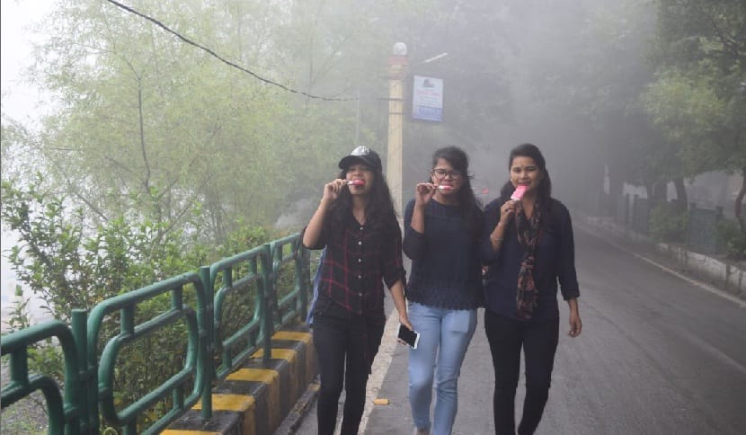 नगर में दिन भर छाया रहा कोहरा