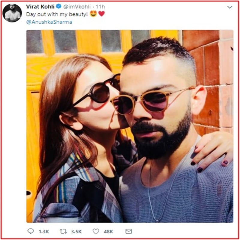 Virat Kohli posted picture with actress wife Anushka Sharma ahead of England ODI series