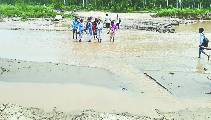 Baply river threatened for two villages