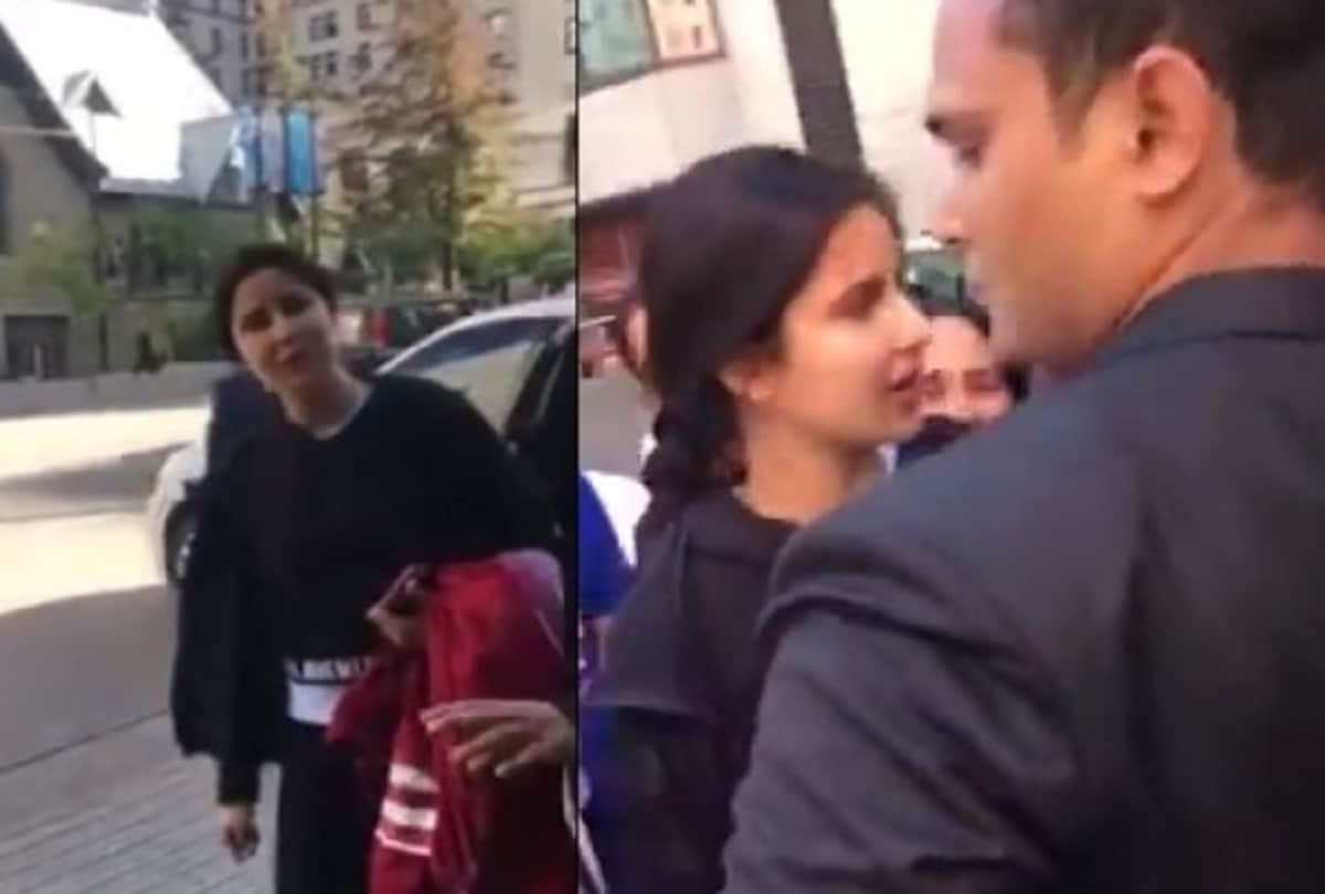 female fans misbehave with katrina kaif in canada